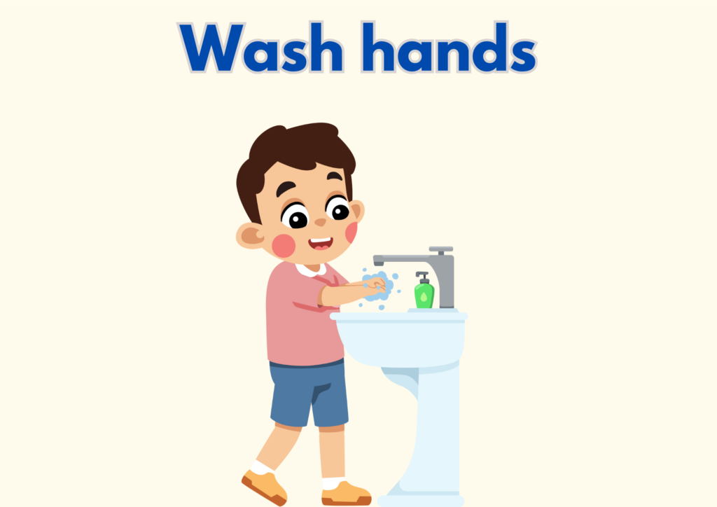 hand washing after toilet
