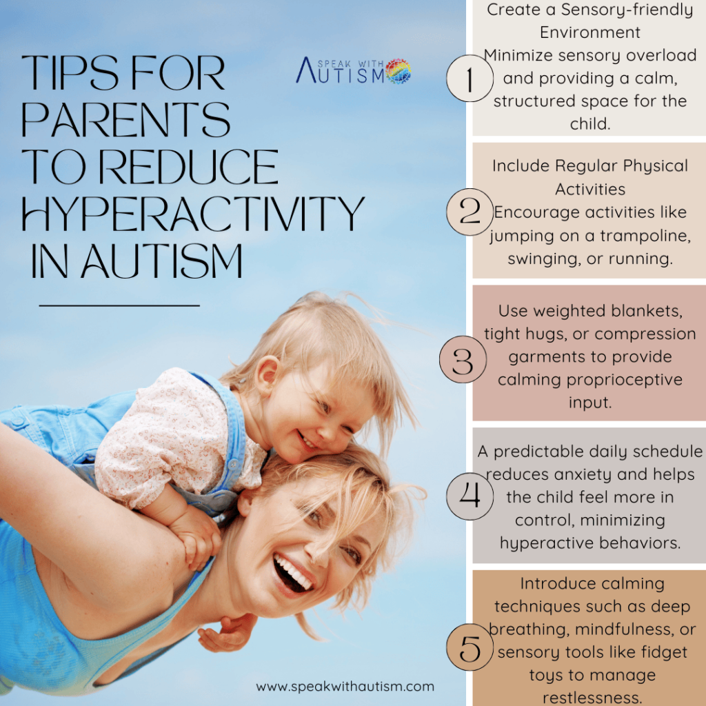 Tips for parents to reduce Hyperactivity in Autism