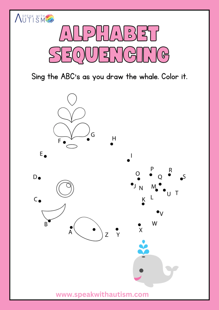 kids joining dots activity ABC