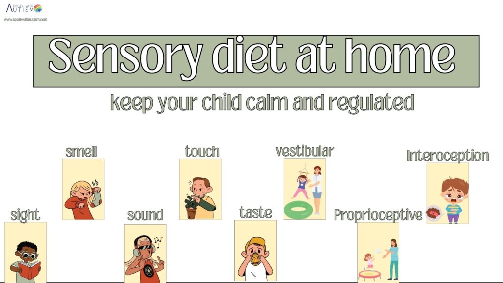 sensory diet at home for child calmness