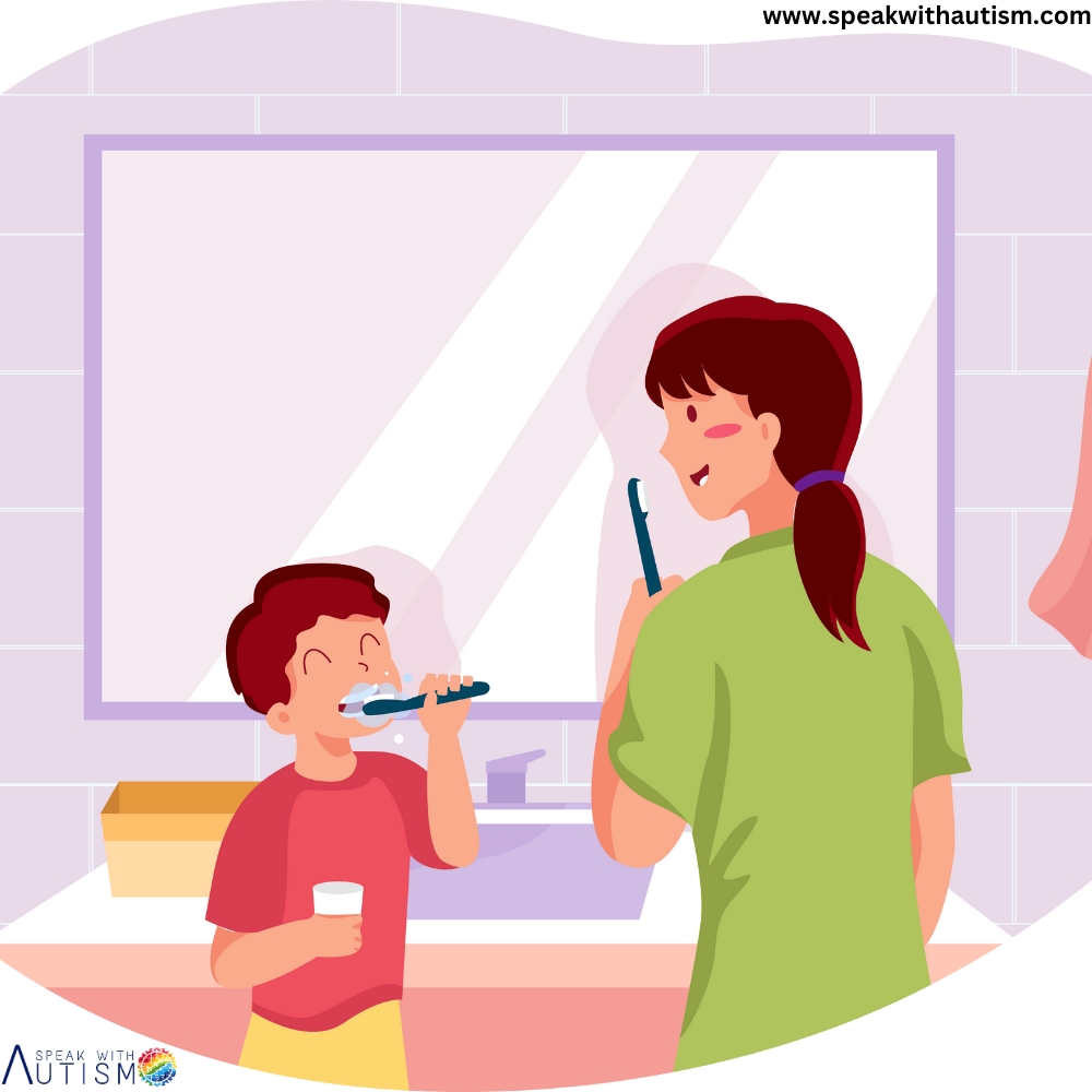 Use a Mirror while toothbrushing