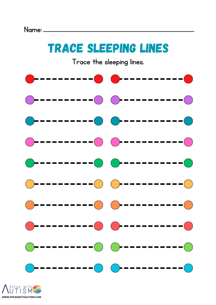 trace sleeping line